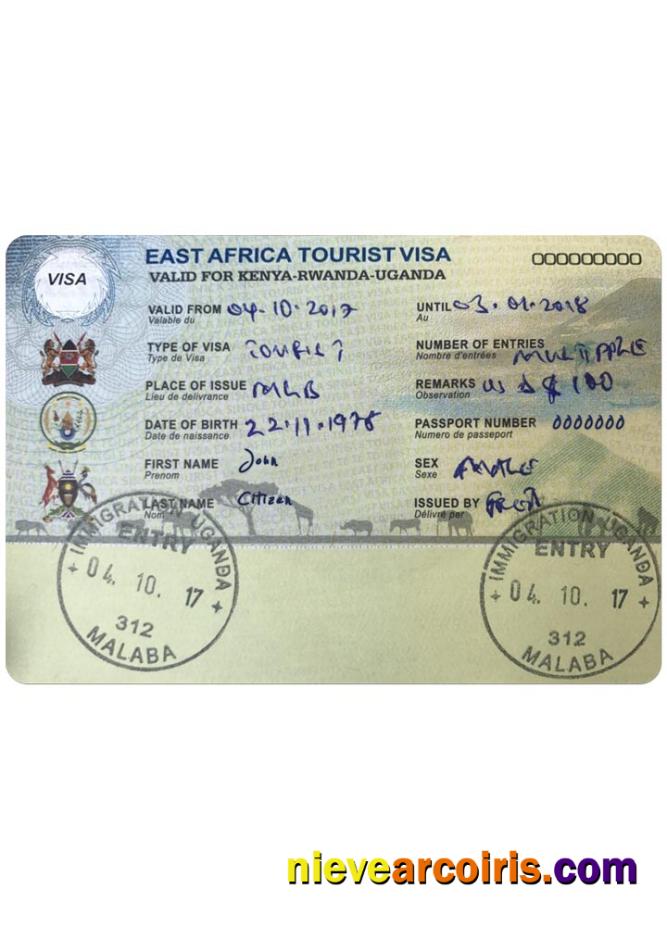 KENYA,RWANDA,UGANDA visa